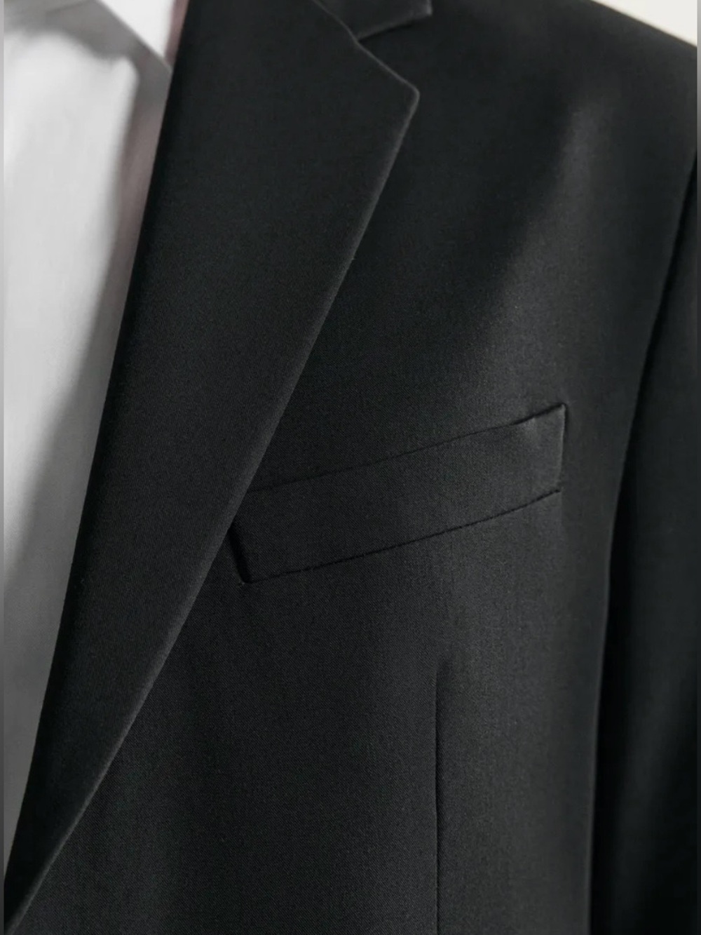 Zara Men’s Black Single-Breasted Notch Lapel Blazer 40R - Picture 5 of 7
